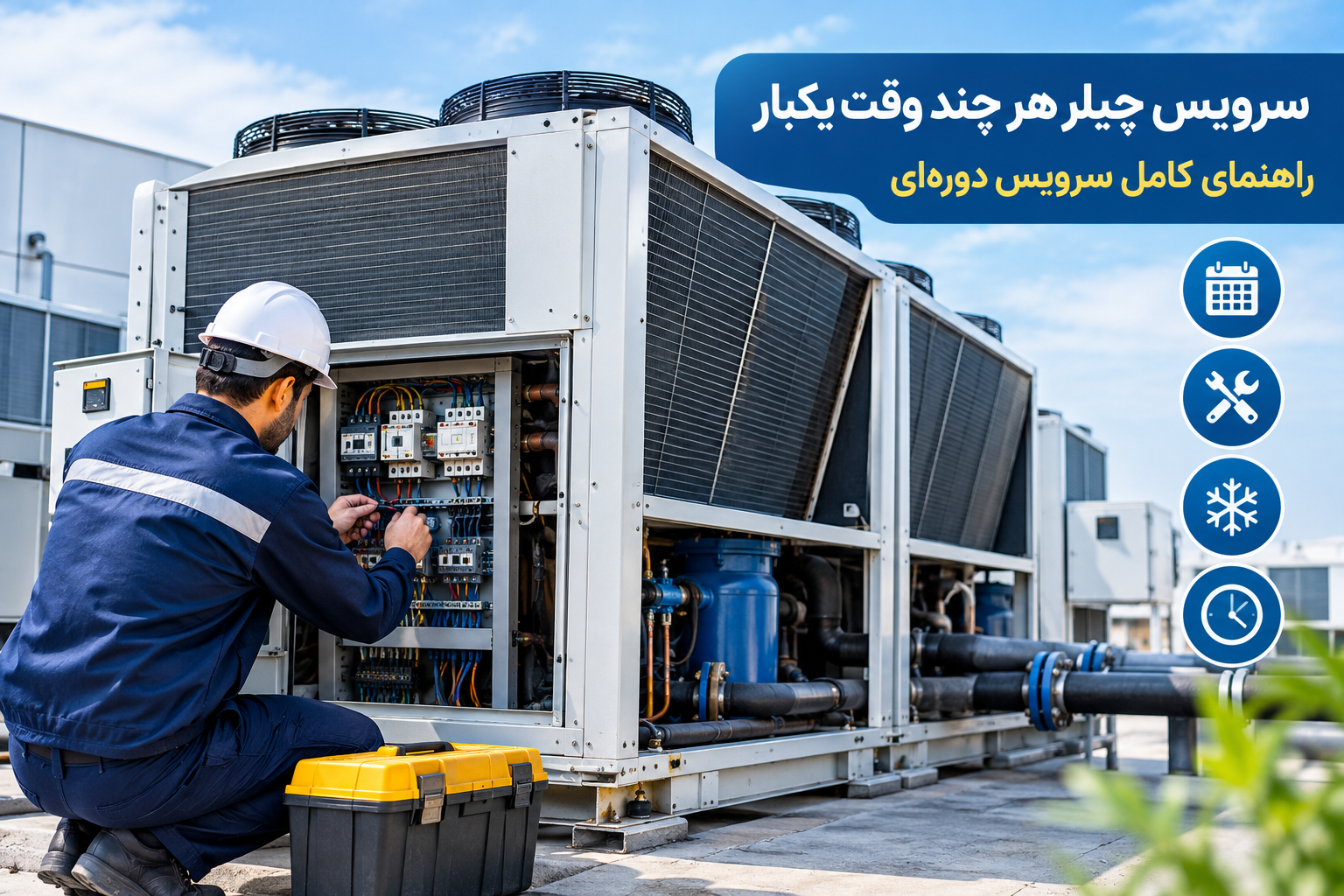 سرویس چیلر هر چند وقت یکبار و بررسی تجهیزات چیلر
